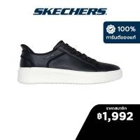 ราคา Skechers สเก็ตเชอร์ส รองเท้าผู้ชาย Men Court Break Street Shoes 183177 BLK Air Cooled Memory Foam (22506243725)