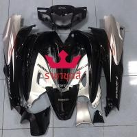 ราคา ชุดสี เฟรม Honda Wave 125 R เวฟ 125R กุจแจกลม กุจแจเหลี่ยม โทนสีดำ เทา รถปี 2004 จำนวน 12 ชิ้น วัสดุABS แท้ ติดลายตามรูป พร้อมส่ง (11189564434)