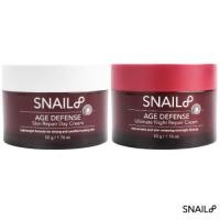ราคา SNAIL8 DOUBLE SET SNAIL8 Age Defense Skin Repair Day Cream Ultimate Night Repair Cream 60 g 2กระปุก (22513075741)