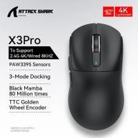 ราคา Attack Shark X3Pro Bluetooth Mouse Wired Mode 8kHz Pixart Paw3395 Trimode Wireless Mode 4kHz Lightweight Macro For Gaming (21761053655)