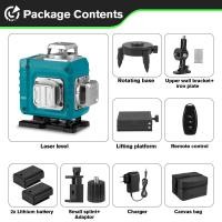 ราคา แอปรีโมทคอนโทรลวัดระดับเลเซอร์16เส้น4D ปรับระดับเองได้สามารถหมุนแสง 360หน้าต่างพร้อมจอแสดงผลดิจิตอลชุดเครื่องมือวัดปรับระดับเลเซอร์สีเขียวชุดเครื่องมือวัดแบบเลเซอร์ปรับได้ชุดเครื่องมือวัดอัตโนมัติ (22