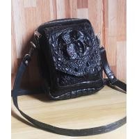 ราคา กระเป๋าสะพายหนังจระเข้ โหนกสวยงามมาก สีดำ Super Black (22678937259)