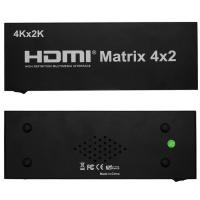 ราคา HDMI New HDMI Matrix 4X2 Switch Splitter HIFI Matrix 4 in 2 out with Remote Control Audio Supports HDMI V1 4 3D 4Kx2K (339452775)