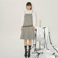 ราคา BNK BERNARD DRESS ชุดเดรสสายเดี่ยวลายสก็อต ดีเทลโลโก้แบรนด์ (22578992288)