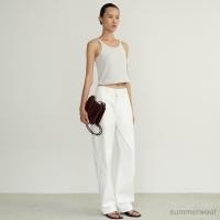 ราคา SUMMERWOOL Jaye Pants Off White Straight Leg Trousers กางเกงขายาวสีขาว ทรงตรง (22718323710)