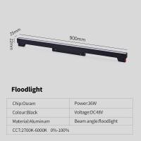 ราคา รางไฟแม่เหล็กอัจฉริยะหรี่แสงได้มีไฟส่อง LED รีโมทคอนโทรล48VLed โคมไฟติดเพดานรางไฟไม่มีไฟสปอตไลท์ออกแบบไฟหลัก (17780366122)
