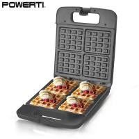 ราคา Hot Sale เครื่องทำวาฟเฟิลแบบคลาสสิกชุดอาหารเช้าพื้นผิวไม่ติดกระทะเครื่องทำวาฟเฟิลเหล็ก4ถาดวาฟเฟิลเครื่องวาฟเฟิลสี่เหลี่ยม1400W 4ชิ้นเครื่องวาฟเฟิลแบบที่เก็บของช่วยประหยัดพื้นที่ (22048224621)