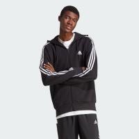 ราคา adidas ไลฟ์สไตล์ เสื้อฮู้ดซิปยาวเต็มตัว Essentials French Terry 3 Stripes ผู้ชาย สีดำ IC0433 (22439577020)