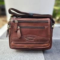 ราคา กระเป๋าสพาย หนังแท้ทั้งใบ งานดี ช่องใส่ของเยอะ ทนทานใช้ได้นานเป็น 10ปี แบรนด์แท้ STAFF 100 สายปรับสั้นยาวได้ (21446174932)