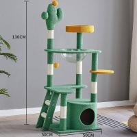 ราคา พร้อมส่งจากไทย Petcare คอนโดแมว Cat tree คอนโดแมวไม้ บ้านแมว เสาลับเล็บ ขนาดใหญ่ ของเล่นแมว ขนาดใหญ่ คอนโดแมวขนาดใหญ่ สูง 131CM (22773458828)