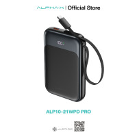 ราคา สินค้าใหม่ ALPHA X ALP10 21PD Pro Powerbank 10000mAh fastcharge PD22 5W ไร้สาย15W จอ LED สายในตัวType C รับประกัน 2 ปี (22562226599)