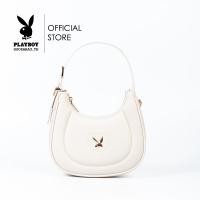 ราคา Playboy รุ่น Lily Bagกระเป๋าสะพายข้างผู้หญิงรหัสST BS243PB113 ดีไซน์ทรงพอชสีเรียบปั้มนูนโลโก้ สายสะพาย2สาย (22786859273)