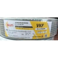 ราคา สายไฟ VKF 2x1 5 VKF 2x1 VKF 2x2 5 SQ MM สายอ่อน 100ม 100เมตร (22189994635)