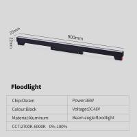 ราคา รางไฟแม่เหล็กอัจฉริยะหรี่แสงได้มีไฟส่อง LED รีโมทคอนโทรล48VLed โคมไฟติดเพดานรางไฟไม่มีไฟสปอตไลท์ออกแบบไฟหลัก (17780366121)