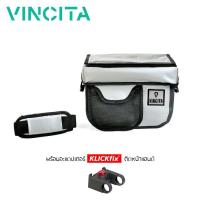 ราคา Vincita กระเป๋าติดหน้าแฮนด์กันน้ำ มีสายสะพาย คลิปปลดเร็ว Klickfix พร้อม Adapter ติดหน้าแฮนด์ วินสิตา B010WPA RK WATERPROOF HANDLEBAR BAG (3884346497)