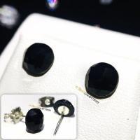 ราคา ต่างหูนิล ต่างหูเงินแท้ พลอยนิลแท้ ขนาด 7 มม YTG 10147 (16204313763)