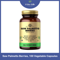 ราคา ซอว์ปาล์มเมตโต้สกัด ปาล์มเลื่อย Saw Palmetto Berries 100 Vegetable Capsules Solgar (6380376424)