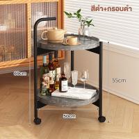 ราคา XUXU ชั้นวางรถเข็น 2ชั้น ไม้ ทรงกลม รถเข็นเก็บของ พร้อมล้อเลื่อน ที่จับ ชั้นวางของรถเข็น โต๊ะข้างเตียงมีล้อ โครงเหล็ก โต๊ะโซฟา เคลื่อนย้ายสะดวก (22593908628)