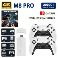 ราคา BYON สไตล์ใหม่ X9 M8 Pro Game Stick เครื่องเกม 8K 30000 HDMI 3D Game controller เครื่องเล่นเกมย้อนยุค เกมพกพา และตัวควบคุมไร้สาย 2 ตัว รองรับ ตัวจําลอง สําหรับ Android 12 1 TV Box Dual System WiFi (22