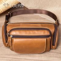 ราคา EDERN กระเป๋าคาดเอวหนังวัวความจุขนาดใหญ่สำหรับผู้ชายกระเป๋าคาดเอวหนังแท้ย้อนยุคกระเป๋าคาดหน้าอกกระเป๋าเข็มขัดลำลองธุรกิจกระเป๋าคาดเอวผู้ชาย (20251242370)