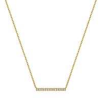 ราคา A CEMI Bar Necklace สร้อยคอเงินแท้ ชุบทอง 18K โรสโกลว์ (11044809986)
