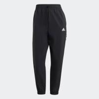 ราคา adidas ไลฟ์สไตล์ กางเกงผ้าทอขาเจ็ดส่วน Essentials 3 Stripes ผู้หญิง สีดำ HT3398 (22439235617)