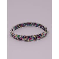 ราคา กำไลเงินเเท้ 92 5 ล้อมพลอยนพเก้า พลอยหลากสี ความกว้าง 6 เซนติเมตร พร้อมส่ง (16578044831)