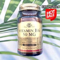 ราคา 80 Sale EXP 09 2024 วิตามินบี6 Vitamin B6 50 mg 100 Tablets Solgar (21536611168)