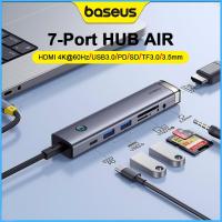ราคา Baseus ฮับอากาศแบบ7ช่องชนิด C เป็น HDMI 4K 60Hz USB3 0 PD SD TF3 0 3 5มม บางกะทัดรัดตัวชี้วัดอัจฉริยะปุ่มประตูสำหรับสัตว์เลี้ยงปิดสำหรับโน้ตบุ๊คแท็บเล็ตโทรได้ (22427161057)