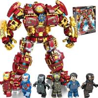 ราคา กล่องของขวัญ LY 76078 ไอรอนแมน หุ่นยนต์ ตัวต่อของเล่น 6 12 ปี เด็ก Mavel Avenger Iron man hulkbuster toys for boys ชุดตัวต่อ (21366985955)