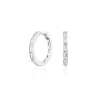 ราคา Glintz Ultra Basic Circlet ต่างหูห่วง กลม เงินแท้ ฝังเพชร cubic zirconia ทรงบาเกต (19997574453)