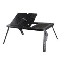 ราคา Portable Foldable Adjustable Folding Table for Laptop Desk Computer Mesa Para Notebook Stand Tray for Sofa Bed Black (22549313990)