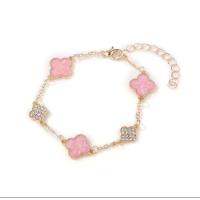 ราคา ใหม่ สร้อยข้อมือประดับเพทาย รูปดอกซากุระสีชมพู สีแฉกหรูหรา เครื่องประดับ สำหรับผู้หญิง (22733664861)