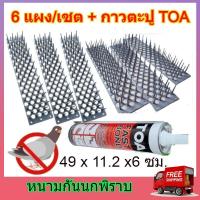 ราคา หนามกันนก 6 แผง เซ็ต แถมกาวตะปู TOA 300 ml 1 หลอด หนามนก ที่ไล่นก ที่กันนก แปรงไล่นก หนามไล่นก Bird Spike แผงกันนก แผงไล่นก กันนกเกาะ ไล่นกพิราบ (3577384751)