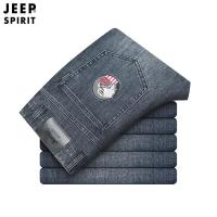 ราคา JEEP SPIRIT กางเกงยีนส์ผู้ชายกางเกงยีนส์กางเกงขายาวตรงยืดลำลองวัยรุ่น (17258245935)