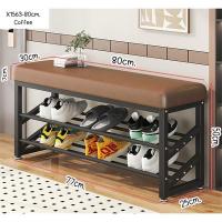 ราคา Yifeng ชั้นวางรองเท้าพร้อมเบาะนั่ง มีชั้นวางรองเท้า 2 ชั้น ประหยัดพื้นที่ โครงเหล็กสีดำ มี2ขนาดให้เลือก 1563 (22269384470)