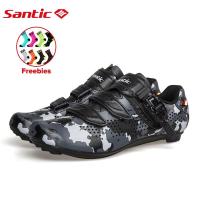 ราคา Santic รองเท้าปั่นจักรยานผู้ชายรองเท้าจักรยานเสือหมอบระบายอากาศสีอำพรางรองเท้าปั่นจักรยาน WMS17004 (19266949504)