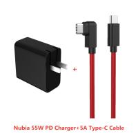 ราคา FDG TOP ZTE Nubia Red Magic 5G 55W PD Qucik ชาร์จเร็ว5A สายเคเบิล Type C แบบคู่ USB 1M สำหรับ Nubia RedMagic Huawei Black Shark 15 (21245642537)