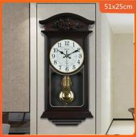 ราคา MOONLIGHT ผู้ขายท้องถิ่น นาฬิกาแขวนควอตซ์โบราณห้องนั่งเล่นนาฬิกาแขวนลูกตุ้มขนาดใหญ่ในครัวเรือนนาฬิกาแกว่งเสียงทุกชั่วโมง (22773087892)