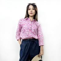 ราคา Best Price PORTLAND เสิ้อเชิ้ตลายดอกไม้ แขน 3 ส่วน สีชมพู 3 4 Sleeves Floral Printed Shirt Pink (22558813254)