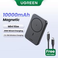 ราคา Ugreen 5000 10000MAh PD 20W แบตสำรอง USB Type C ที่ชาร์จไร้สายแม่เหล็กแบบพกพารองรับ iPhone Samsung Pixel iPad (22577260758)