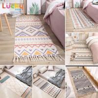 ราคา Luckyzone พรมทอมือผ้าฝ้ายลินิน9นิ้วพรมทำความสะอาดได้พรมเช็ดเท้าระเบียงแผ่นกันลื่นพรมปูพื้นข้างเตียง (11783100734)