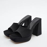ราคา Zara รองเท้าส้นสูง ส้นหนา หัวเหลี่ยม พื้นหนา กันน้ํา สไตล์ยุโรป อเมริกัน เรียบง่าย สําหรับผู้หญิง (19948803184)
