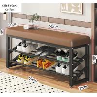 ราคา Yifeng ชั้นวางรองเท้าพร้อมเบาะนั่ง มีชั้นวางรองเท้า 2 ชั้น ประหยัดพื้นที่ โครงเหล็กสีดำ มี2ขนาดให้เลือก 1563 (22269384467)