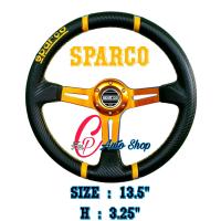 ราคา Sparco สปาร์โก้ พวงมาลัยรถยนต์ พวงมาลัยหนัง พวงมาลัยแต่ง พวงมาลัยก้านยก ขนาด13 5นิ้ว ยก3 25นิ้ว งานหนังPVCเคฟล่าเกรดเอ หนา นุ่ม ทนทาน ใส่ได้ทุกรุ่น (16073487272)