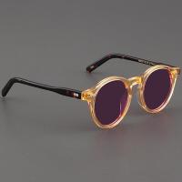ราคา Moscot lemtosh แว่นกันแดดผู้หญิงย้อนยุคหน้าเล็กแว่นตากรอบกลมรุ่นเดียวกับ John Depu แว่นกันแดดสีม่วงผู้ชาย (20120986163)