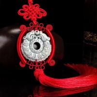 ราคา TIMESWIND พร้อมใบรับรองความปลอดภัยของมังกรคู่ธรรมชาติไฟหยกสีเขียวจี้พู่ห้อยผู้ชาย (21377741247)