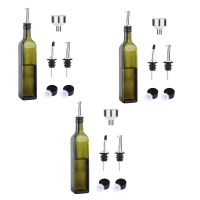 ราคา Glass Olive Oil Bottle 500 Ml Green Oil and Vinegar Bottle with Pourer and Funnel Olive Oil Carafe (21506990370)