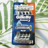 ราคา ยิลเลตต์ เซนเซอร์ 3 มีดโกน สำหรับผู้ชาย Sensor3 Mens Disposable Razor Gillette (4712040934)