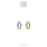ราคา NooYoo จิวสะดือสำหรับผิวแพ้ง่าย CoCr Oval Belly Clicker with Princess Cut CZ (15788888141)